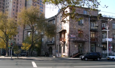 Corner apartment building on Charents Street