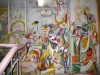 Armenia, Ejmiatsin. A kintergarden corridor painted by Ayvaz Avoyan