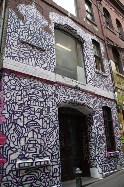 Australia, Melbourne. Grafitti mural.