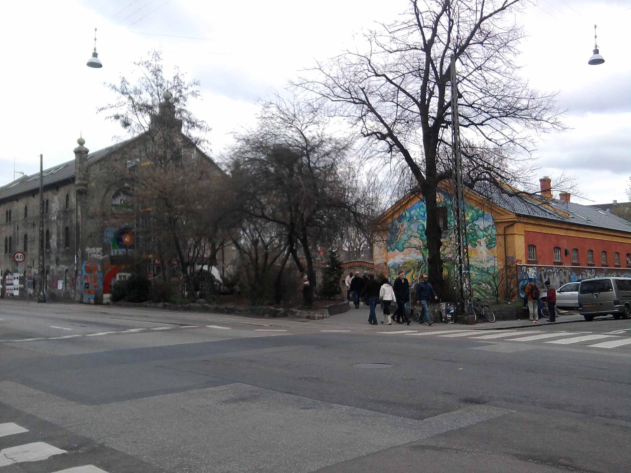 Entrance gate to the Freetown Christiania, Copenhagen, Denmark